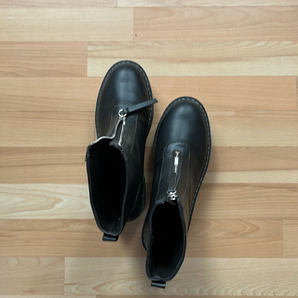 H&M black moto boots